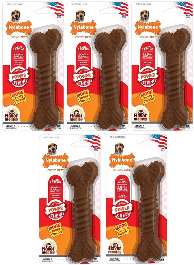 Nylabone (5 Pack) Nylabone Dura Chew Textured Bone, Chicken Flavor - Size Wolf