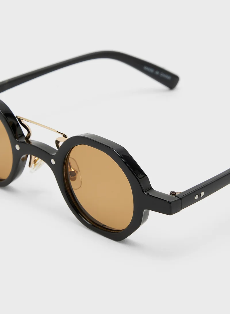 سفنتي فايف Casual Round Sunglasses