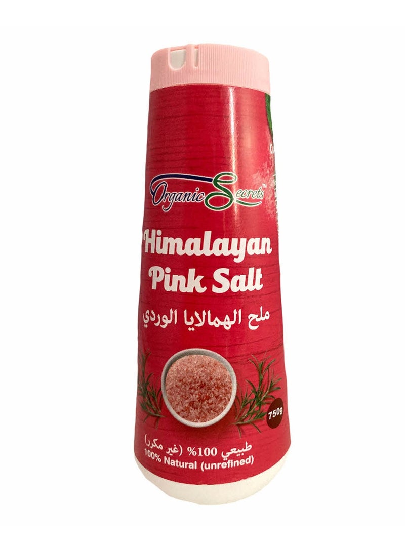 Organic Secrets Himalayan Pink Salt Fine by Organic Secrets - 750G Shaker