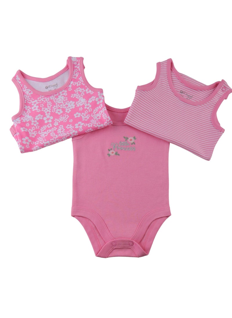 El Sayaad - Baby Girls- Jumpsuit Set 3 pcs - Image 1