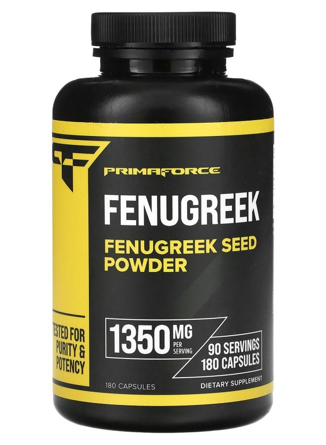 Primaforce Fenugreek 180 Capsules (675 mg per Capsule) - Image 1