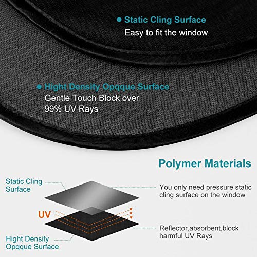 Auto Kite 60 GSM Car Side Window Black Chipkoo Sunshade Curtains 4pcs for - Ecosport 2017 - Image 5