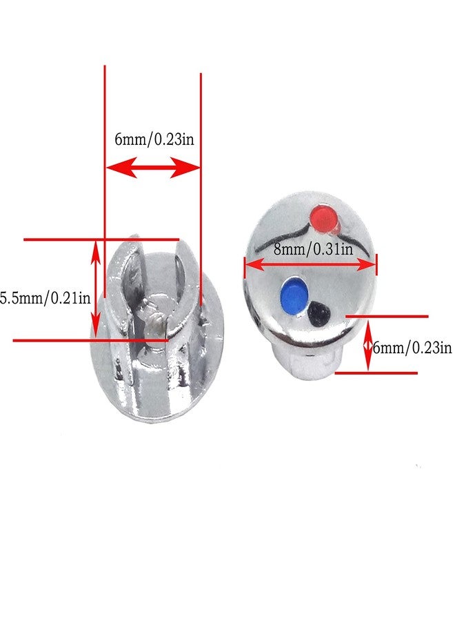ERDANER 20Pcs Hot/Cold Water Label ，Hot Label and Cold Label, Faucet Handle Index Buttons - Image 3