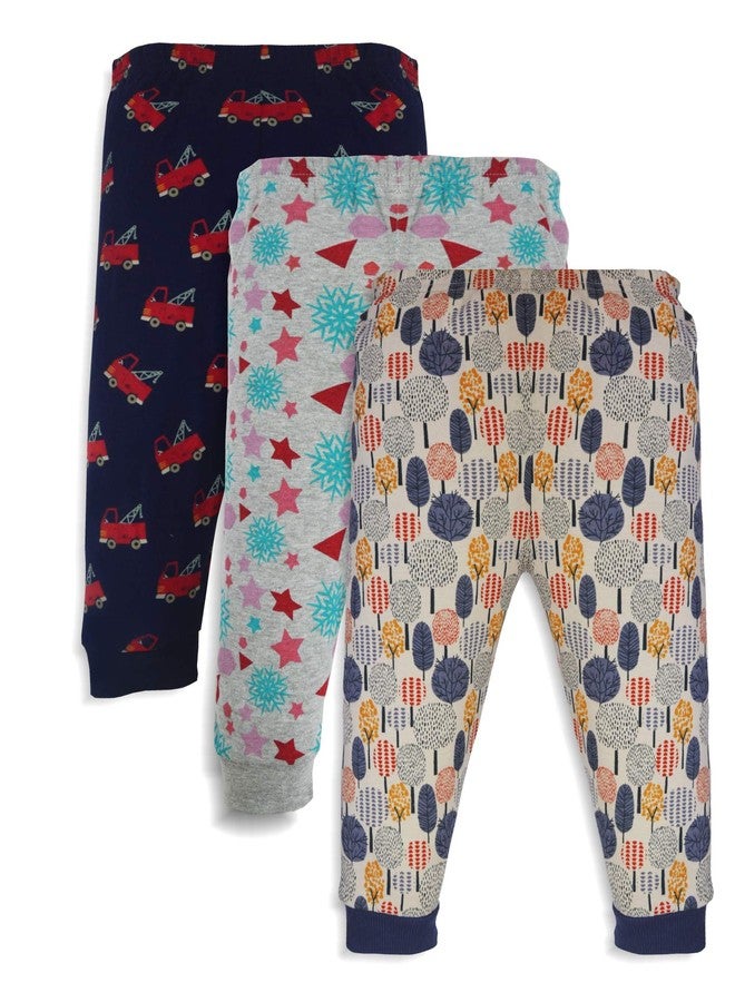 X2O Unisex Baby Cotton Rib Pants with Cute Prints (Pack of3)(Multi Color)(3-4 Years) - Image 2