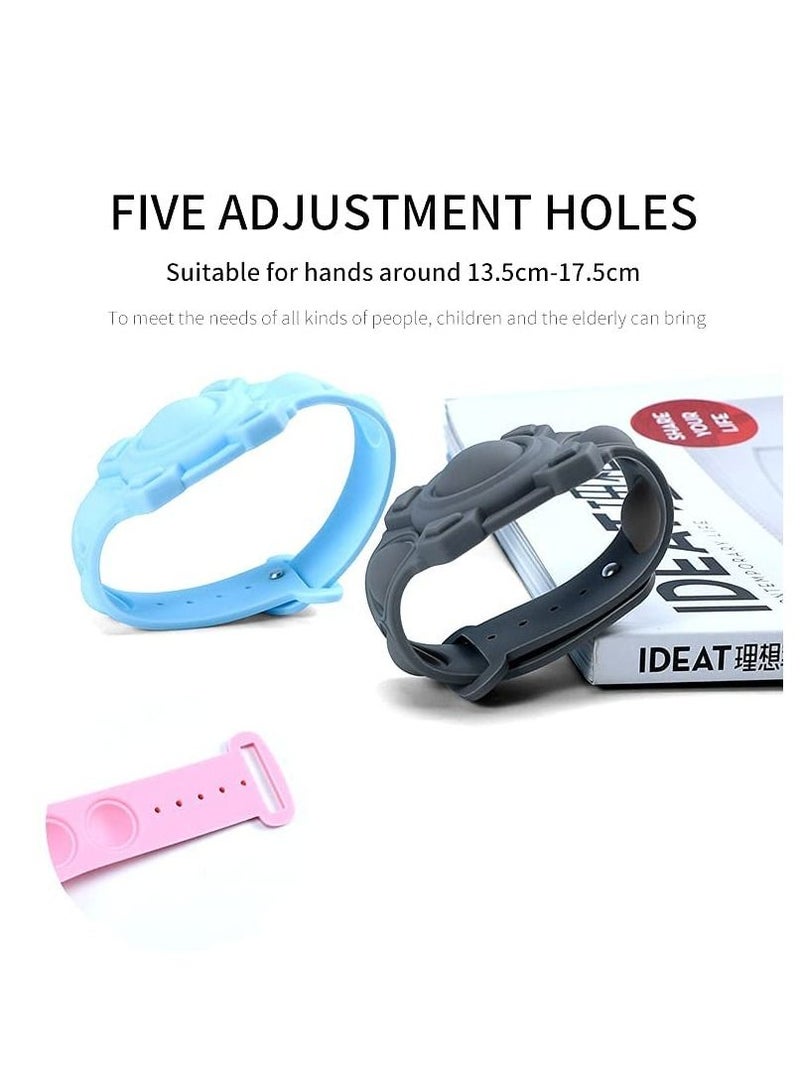 KASTWAVE Silicone Band Bracelet, Protective Case GPS Children Anti-Lost, Air Tag Silicone Protective Watch Strap 3 Pack Black/White/Grey - Image 2