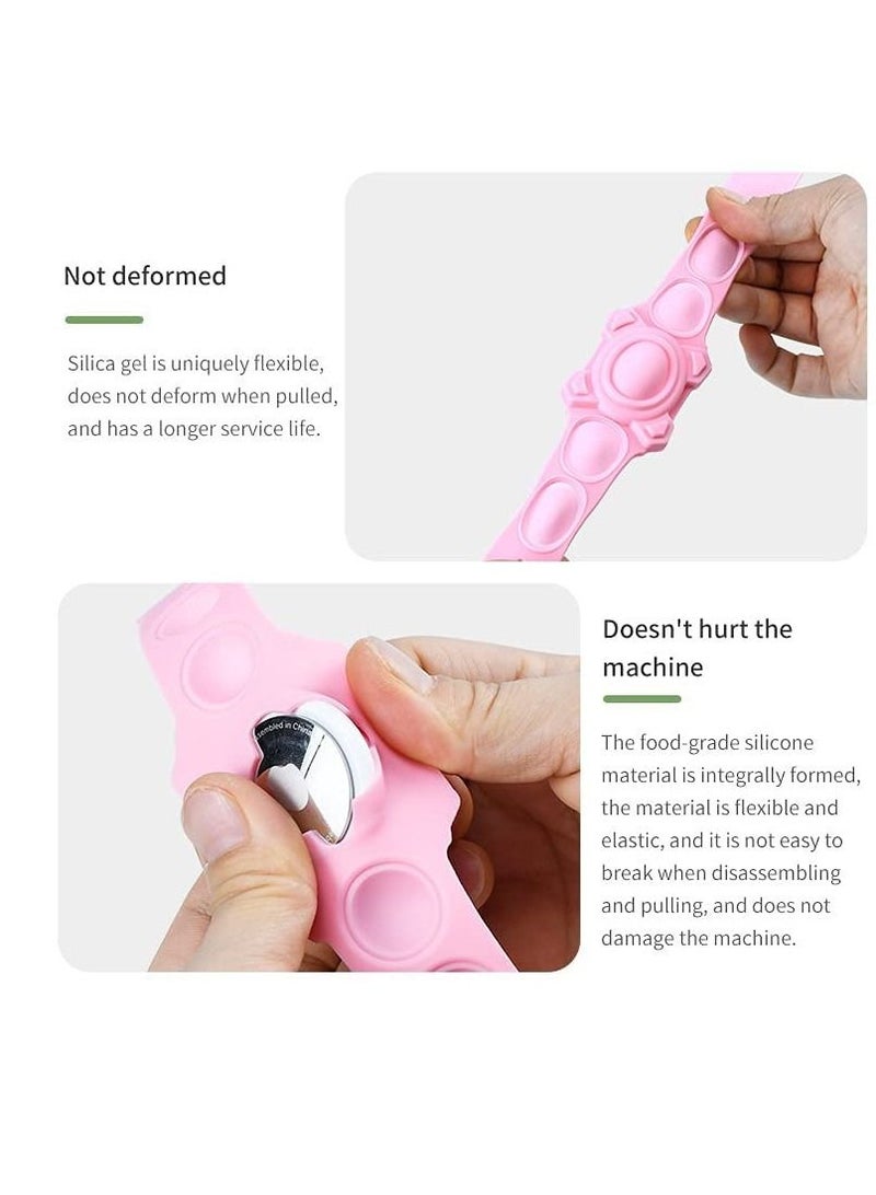 KASTWAVE Silicone Band Bracelet, Protective Case GPS Children Anti-Lost, Air Tag Silicone Protective Watch Strap 3 Pack Black/White/Grey - Image 5