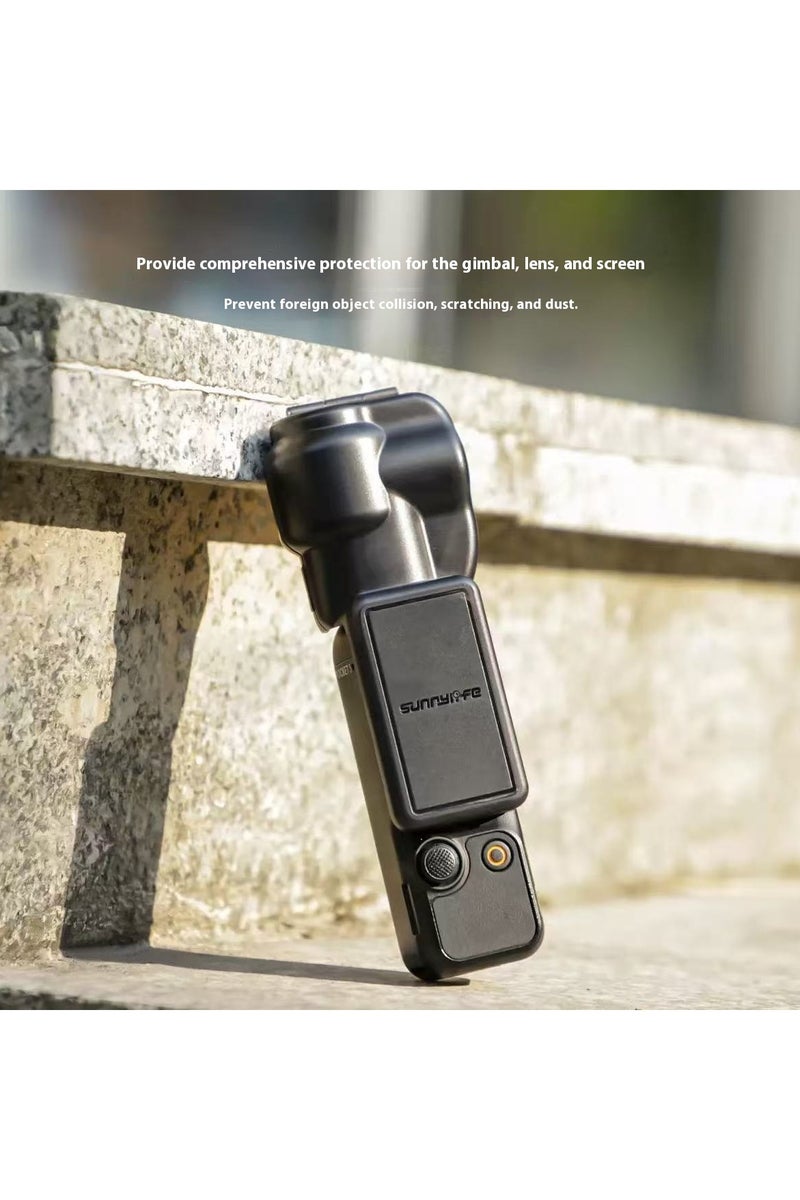 Sunnylife DJI OSMO Pocket 3 Protective Cover, Protective Case, Tempered Glass Screen Protector, Lens Protective Cover (Black) - Image 3