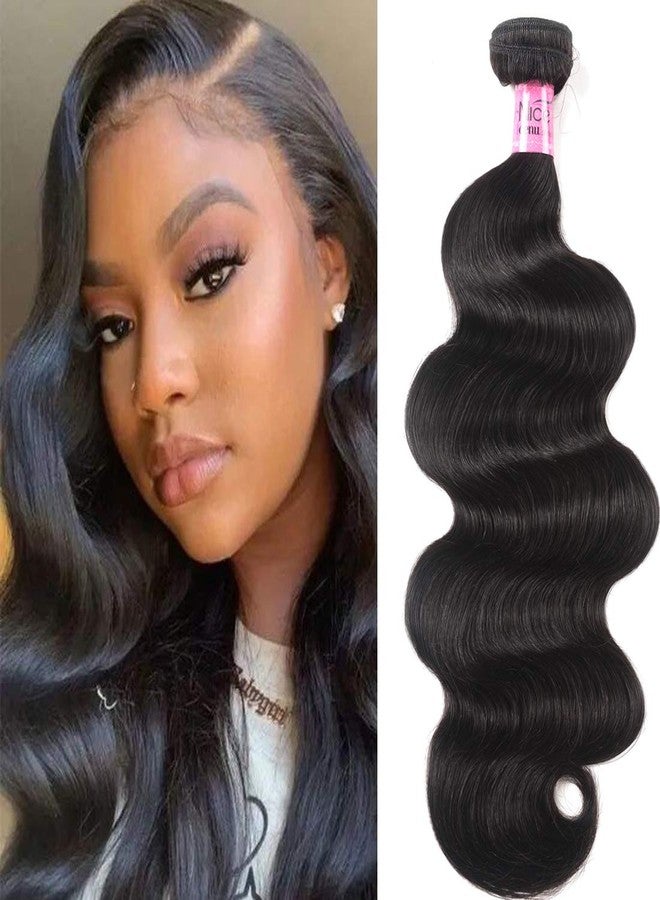 UNice Hair Brazilian Body Wave Human Hair 1 Bundle 100% Unprocessed Virgin Human Hair Weave Extensions Natural Black Color Can be Dyed and Bleached 20 inch - Image 2