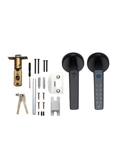 Wafu Smart Lock Keyless Entry Door Lock Handle Password Door Lock Tuya App Remote Operation BT 4-in-1 Keyless Biometric Door Lock for 35-55mm Office Home Bedroom Door