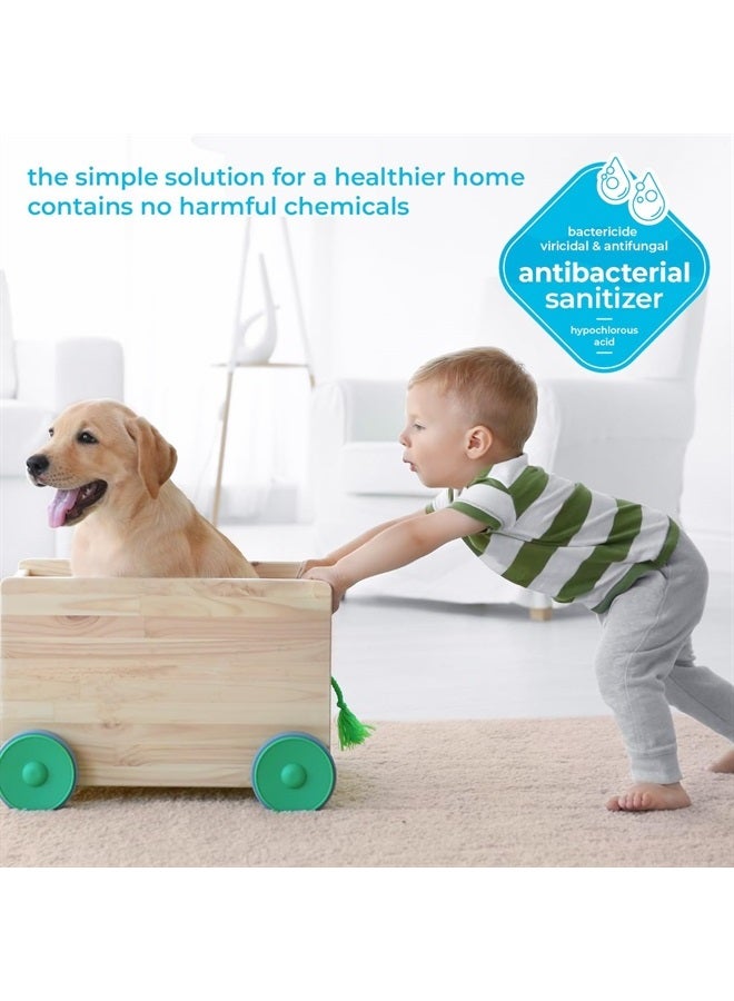 Sanitizer + Disinfectant Hypochlorous Spray, Kills 99.99% of Viruses & Bacteria, Eliminate Odor, Gentle Enough for Nurseries & Play Rooms, Food Contact Surface Sanitizer, 1 gal ea, 2 ct