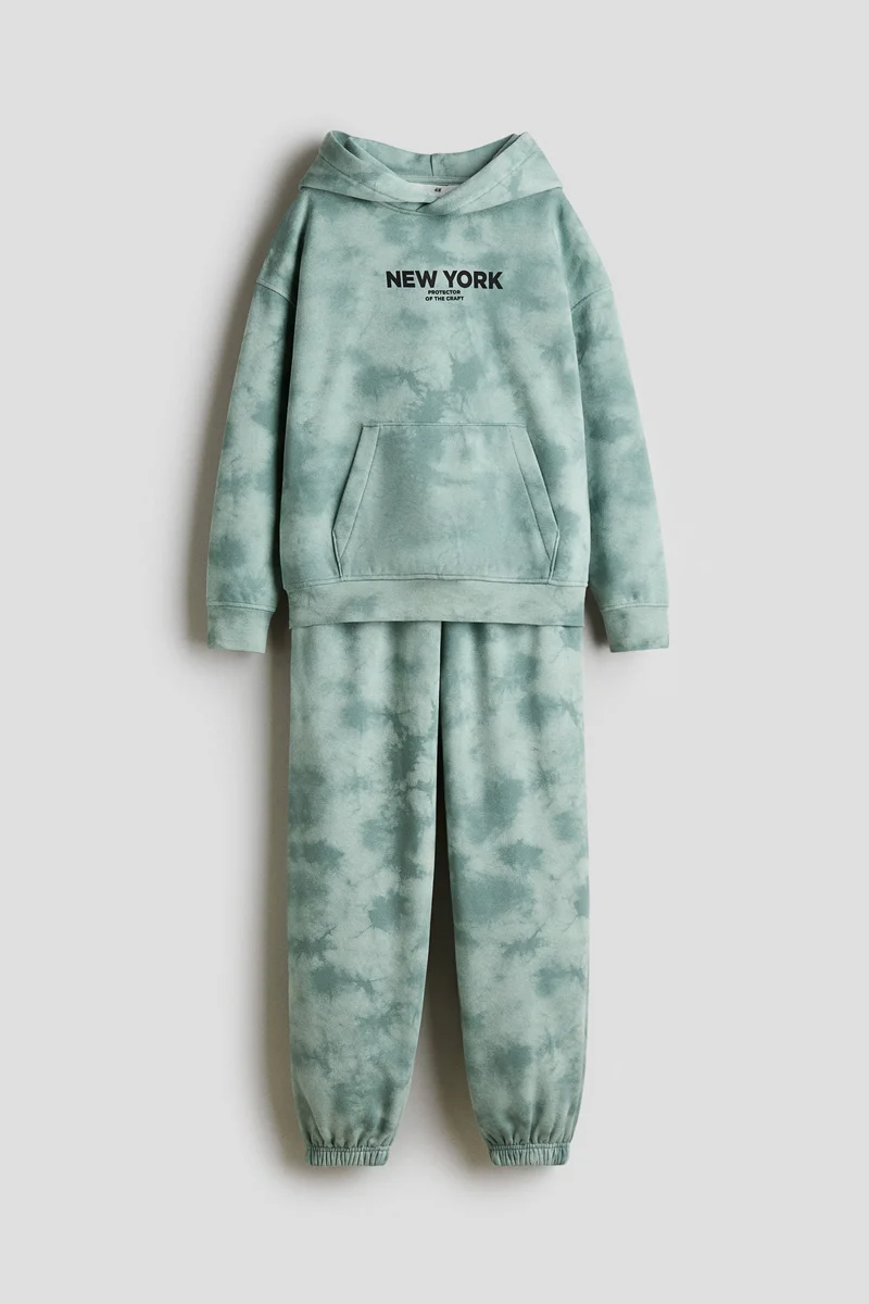 H&M 2-piece printed sweatshirt set