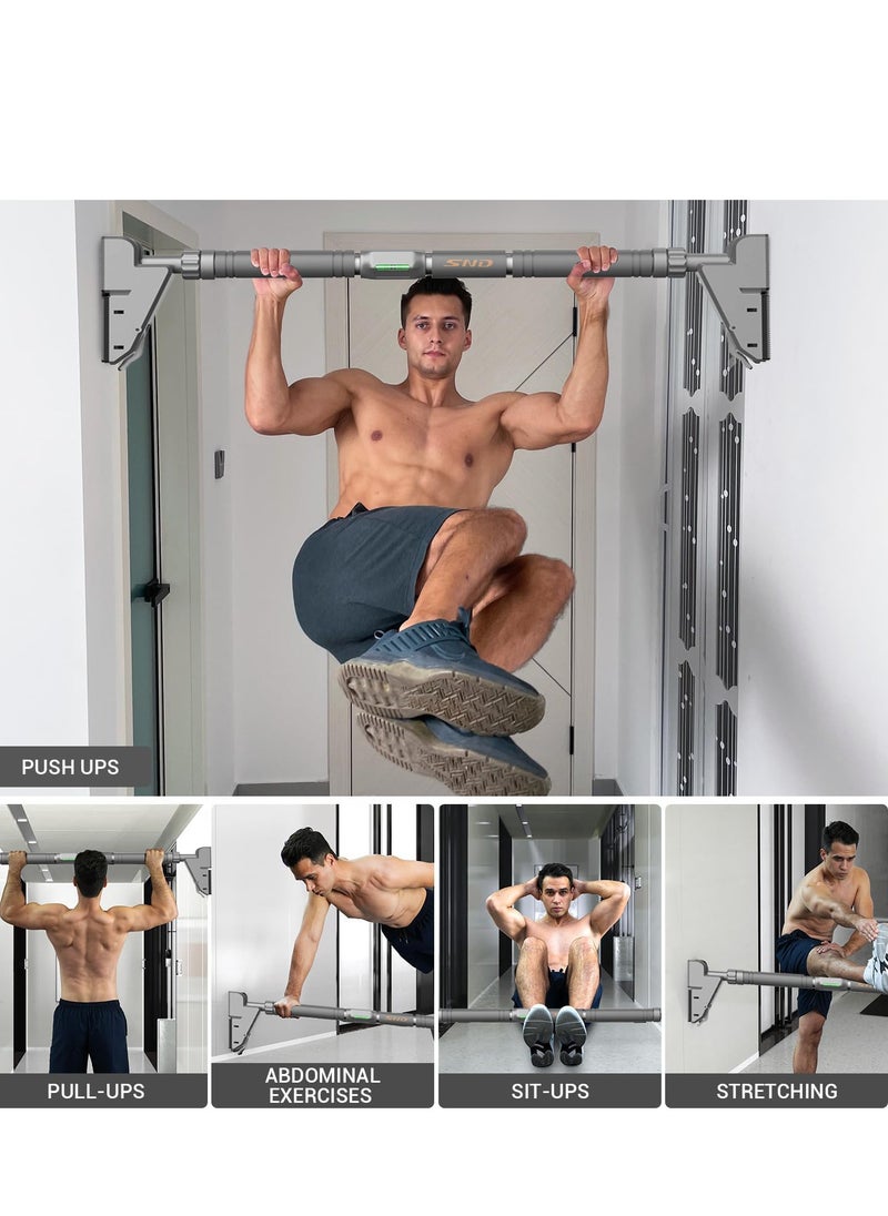 Generic - Doorway Pull up Bar, No-Screw Adjustable Chin Up Bar for Door Frame Over the Door Pull Up Bar for Doorway Home Gym Strength Training Bar Horizontal Bar for Exercise - Image 1
