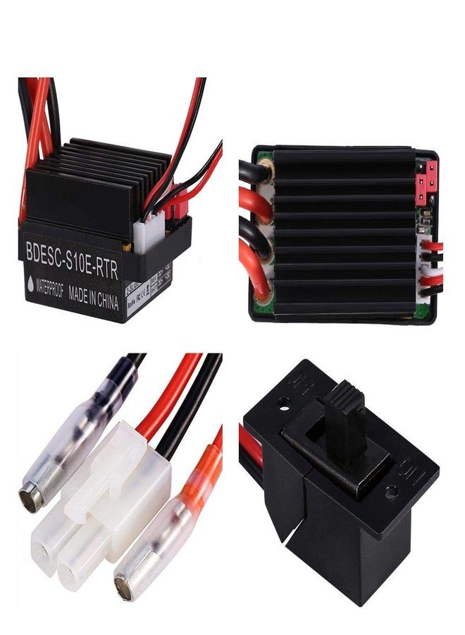 Jectse ESC Brushed 320A,Waterproof Professional Electronic Speed Controller Two Way,RC Accessory Suitable for RC Cars Model and Ship Boats Multifunction Servo Tester - Image 3