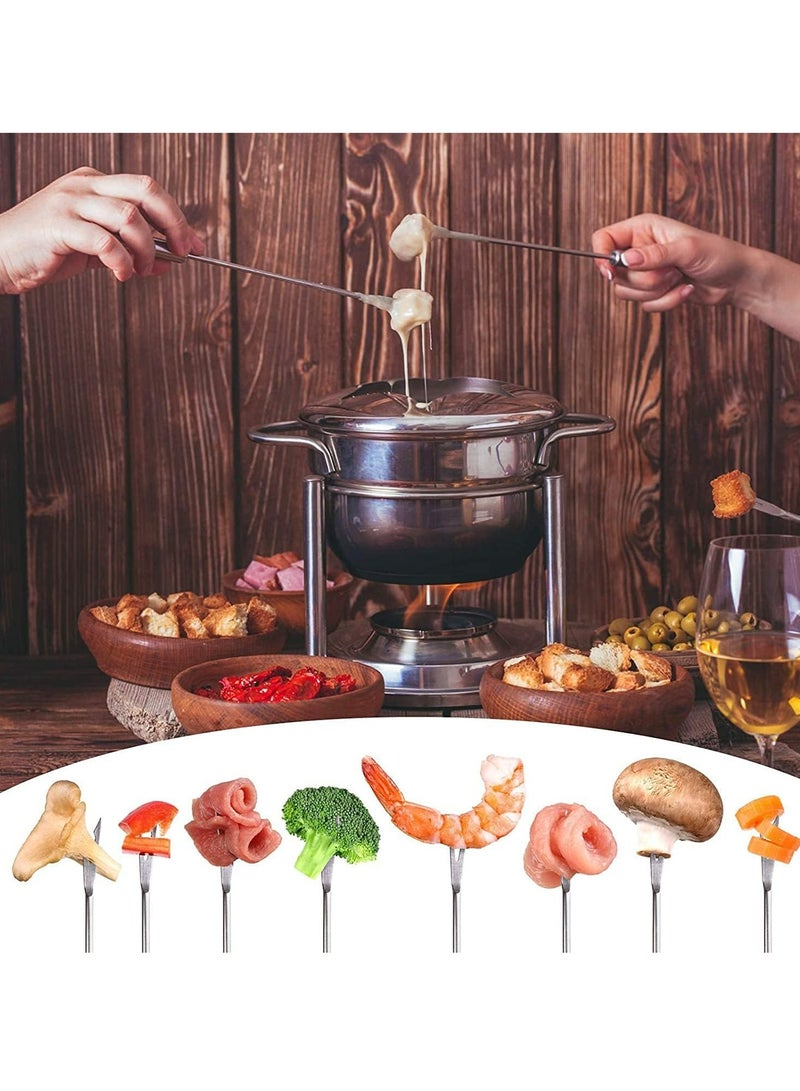 Oasisgalore 6-Pack 9.5" Stainless Steel Fondue Forks with Heat-Resistant Handles - Image 2
