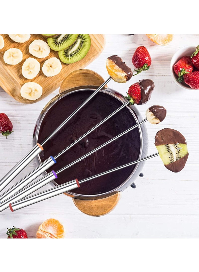 Oasisgalore 6-Pack 9.5" Stainless Steel Fondue Forks with Heat-Resistant Handles - Image 4