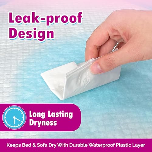 C-Cure Disposable Baby Underpads 60x90 cm Pack of 10 | Waterproof Changing Mats for Baby | Super Absorbent Dry Sheets | Leak Resistant Bed Protector for Newborn & Infant | Non Woven Under Pads - Image 4