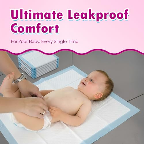 C-Cure Disposable Baby Underpads 60x90 cm Pack of 10 | Waterproof Changing Mats for Baby | Super Absorbent Dry Sheets | Leak Resistant Bed Protector for Newborn & Infant | Non Woven Under Pads - Image 3