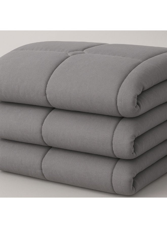 مينجلي مفرش سرير صيفي ملكي فاخر | طقم لحاف كينج 6 قطع (مقاس 250×230 سم) | حشوة منفوشة بخفة فائقة! - Image 3