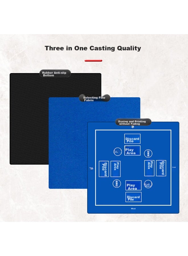 Huasheng Huasheng Guandan Playing Cards, Specialized Tablecloth, For Card Games, Mahjong, And Board Games, Waterproof Poker Tablecloth, 2mm Blue, H-072  - Image 2