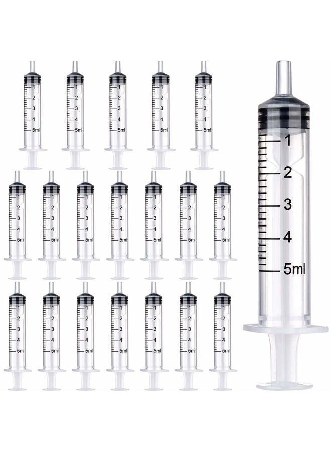 Frienda 20 Packs Plastic Syringe with Measurement, Suitable for Measuring, Watering, Refilling (5 ml)  - Image 1