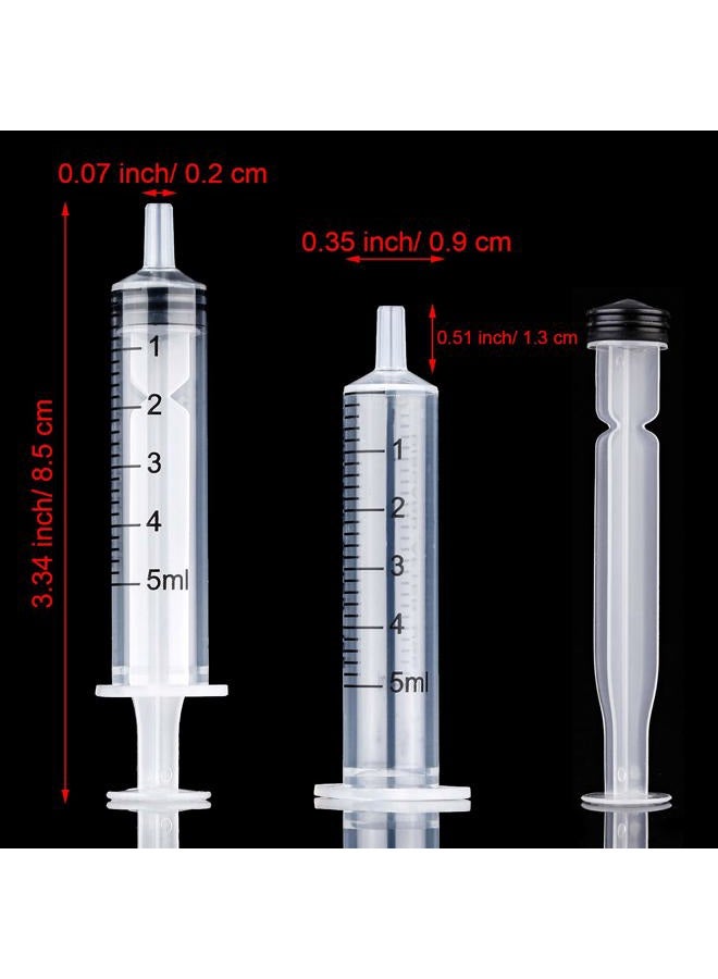 Frienda 20 Packs Plastic Syringe with Measurement, Suitable for Measuring, Watering, Refilling (5 ml)  - Image 2