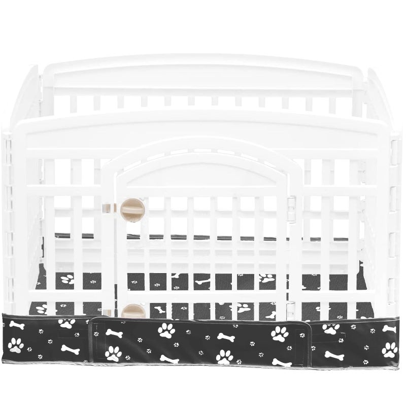 THINMUHAND Dog Playpen Bottom Pad Fits for 36 Inch 4 Panels Exercise Pet Playpen, Dog Crate Pad Puppy Playpen Pad, Hoop and Loop Design (Note: Playpen Not Included). -Black - Image 1