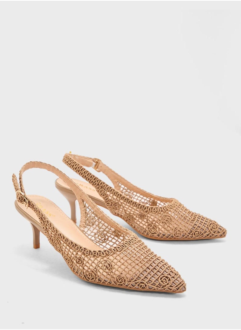 GRASS Sling Back Summer Pump  - Image 4