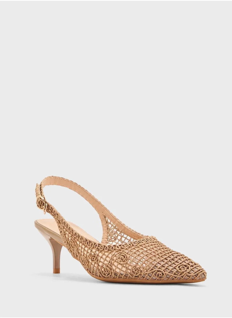 جراس Sling Back Summer Pump