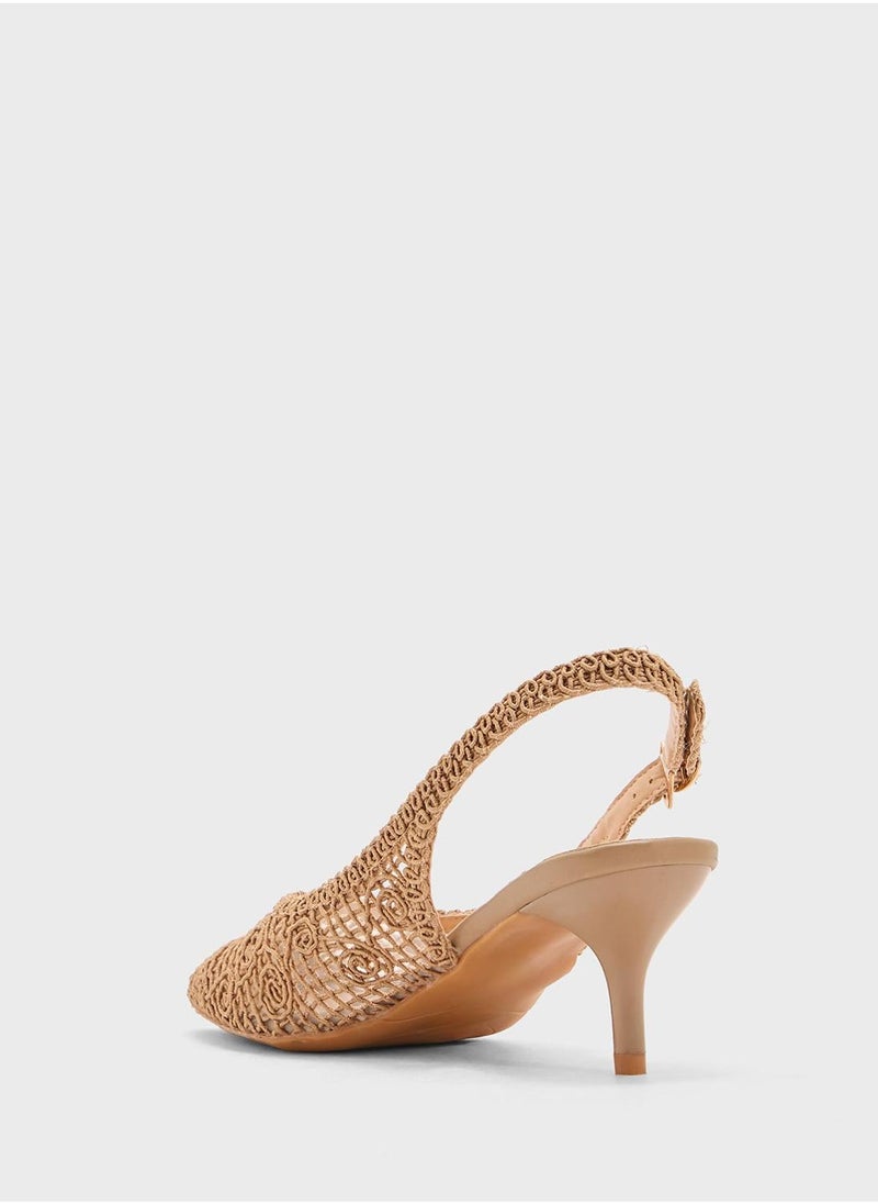 GRASS Sling Back Summer Pump  - Image 3
