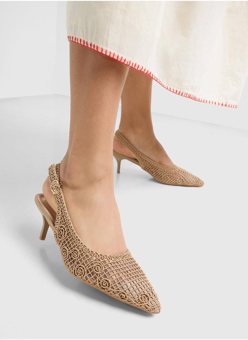 GRASS Sling Back Summer Pump  - Image 5