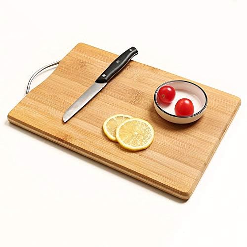 Home Cube 1 Pc Bamboo Chopping Board for Kitchen Cutting Board with Handle for Fruits,Vegetables, Bread, Cheese (36 x 26 cm) - Image 1