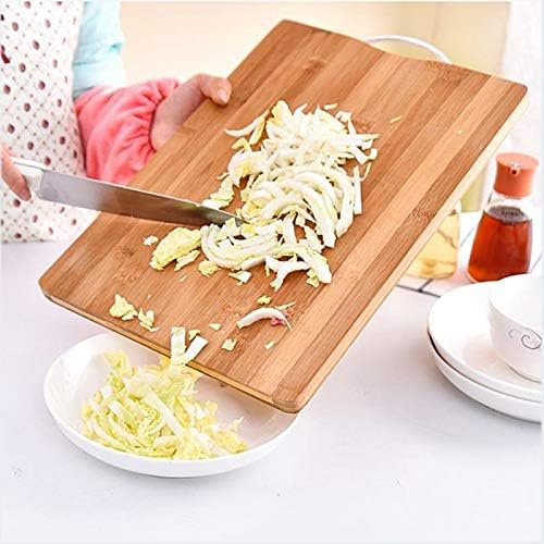 Home Cube 1 Pc Bamboo Chopping Board for Kitchen Cutting Board with Handle for Fruits,Vegetables, Bread, Cheese (36 x 26 cm) - Image 2