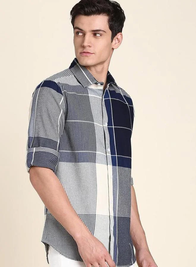 Dennis Lingo Dennis Lingo Checked Long Sleeves Casual Shirtt