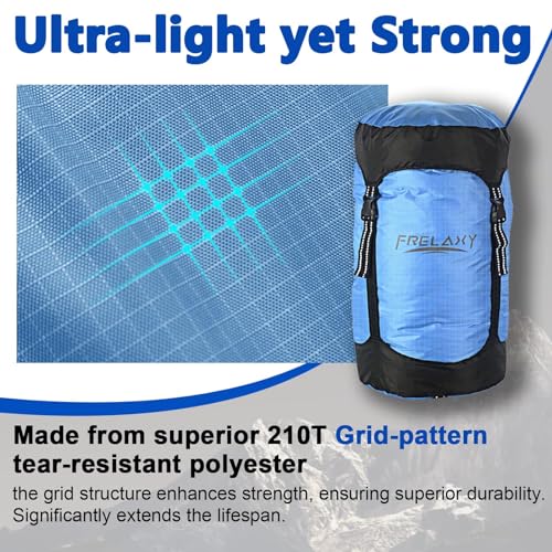 Frelaxy Compression Sack, 40% More Storage! 11L/18L/30L/45L Compression Stuff Sack, Water-Resistant & Ultralight Sleeping Bag Stuff Sack - Space Saving Gear for Camping, Traveling, Backpacking - Image 3