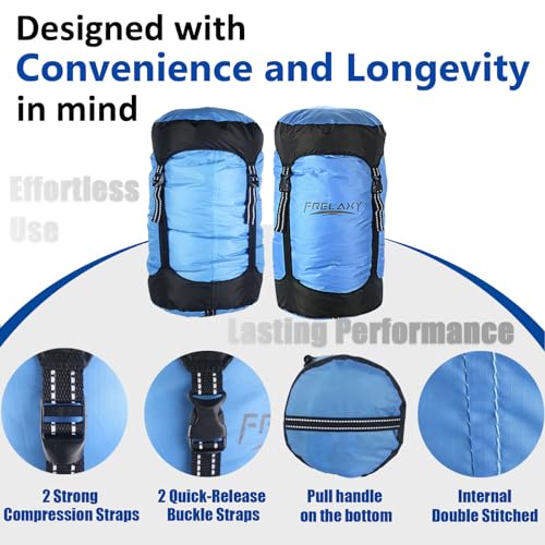 Frelaxy Compression Sack, 40% More Storage! 11L/18L/30L/45L Compression Stuff Sack, Water-Resistant & Ultralight Sleeping Bag Stuff Sack - Space Saving Gear for Camping, Traveling, Backpacking - Image 4
