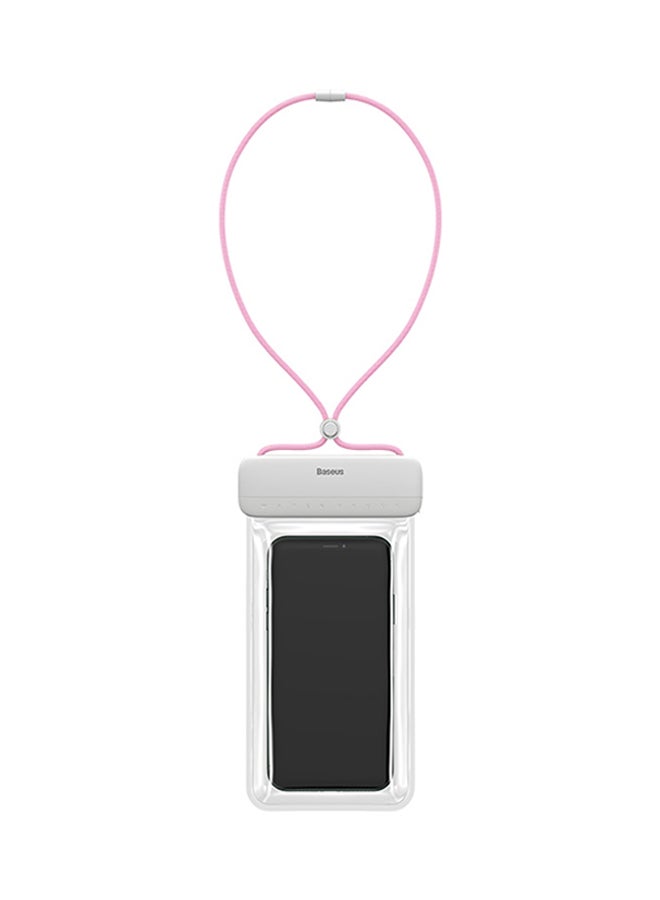 Baseus Universal Waterproof Case Cell Phone Pouch Dry Bag Compatible with iPhone 13 Pro Mini, iPhone 12 11 X XR XS, Samsung Galaxy S21 S20 all 4.0-7.2'' Phone White/Pink - Image 1