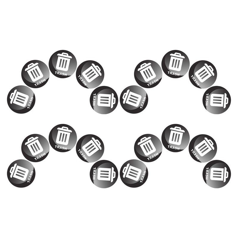 20pcs Trash Sticker: Recycling Sticker Adhesive Labels for Garbage Cans Trash Bins Round Decals for Home Office School Hotels and Public Spaces - Image 3