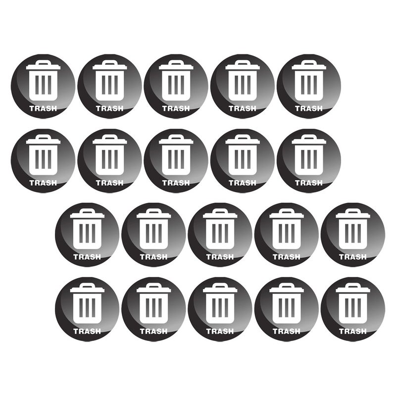 20pcs Trash Sticker: Recycling Sticker Adhesive Labels for Garbage Cans Trash Bins Round Decals for Home Office School Hotels and Public Spaces - Image 4