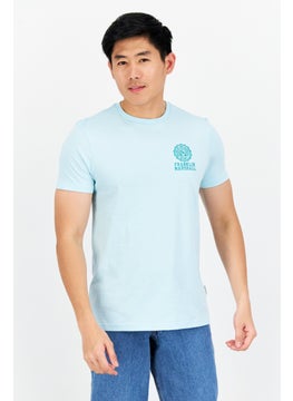 Men Crew Neck Short Sleeves Graphic Print T-Shirt, Turquoise - pzsku/ZF0DE226DEA6BB56716C1Z/45/_/1737728284/6382dc5b-09d9-4c95-a2fb-0fb28d195dec