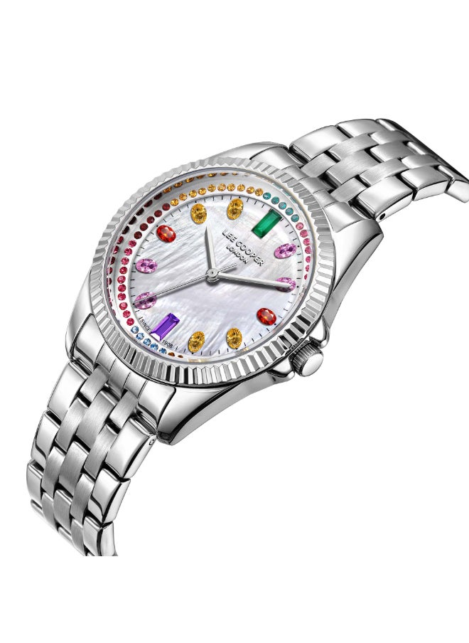 Lee Cooper Lee Cooper Women's Watch, Analog Display and Metal Strap - LC08033.320, Silver  - Image 4