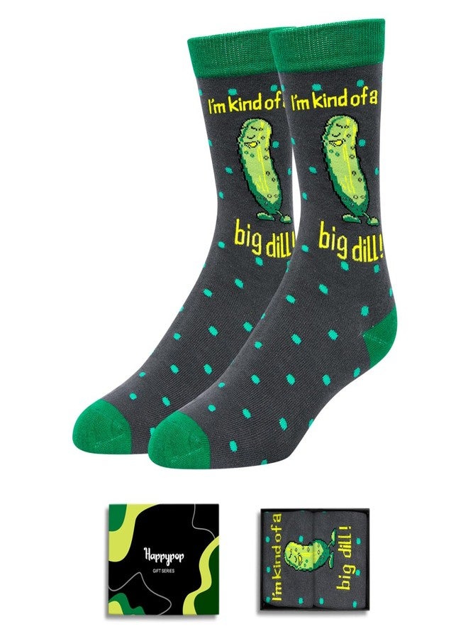 Happy Pop HAPPYPOP Pickle Socks - Funny Gift Ideas for Men, Novelty Crazy Silly Socks for Teen Boys, Pickle Gifts - Image 1