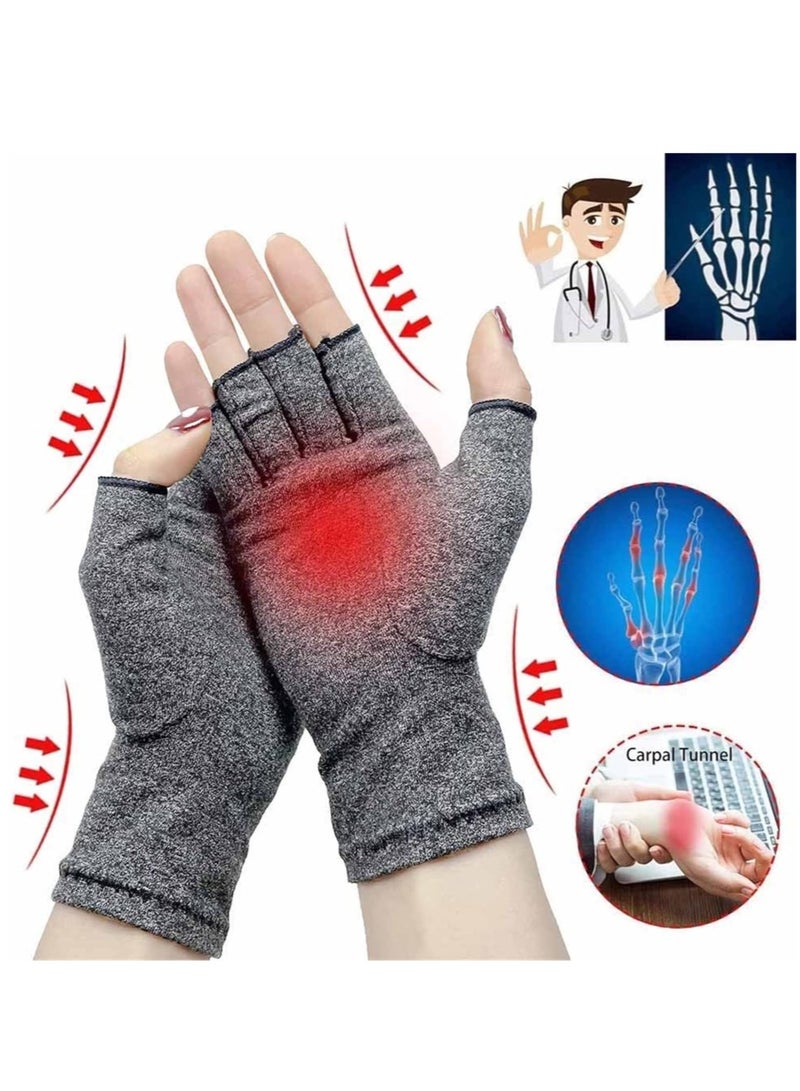 Anti-Arthritis Gloves,  Fingerless Gloves for Arthritis Providing Warmth and Compression To Help Increase Circulation Reducing Pain, Providing Support and Promoting Healing - Image 4