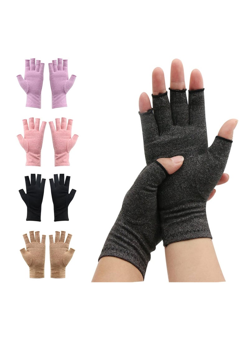 Anti-Arthritis Gloves,  Fingerless Gloves for Arthritis Providing Warmth and Compression To Help Increase Circulation Reducing Pain, Providing Support and Promoting Healing - Image 2