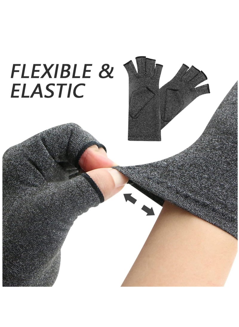 Anti-Arthritis Gloves,  Fingerless Gloves for Arthritis Providing Warmth and Compression To Help Increase Circulation Reducing Pain, Providing Support and Promoting Healing - Image 5