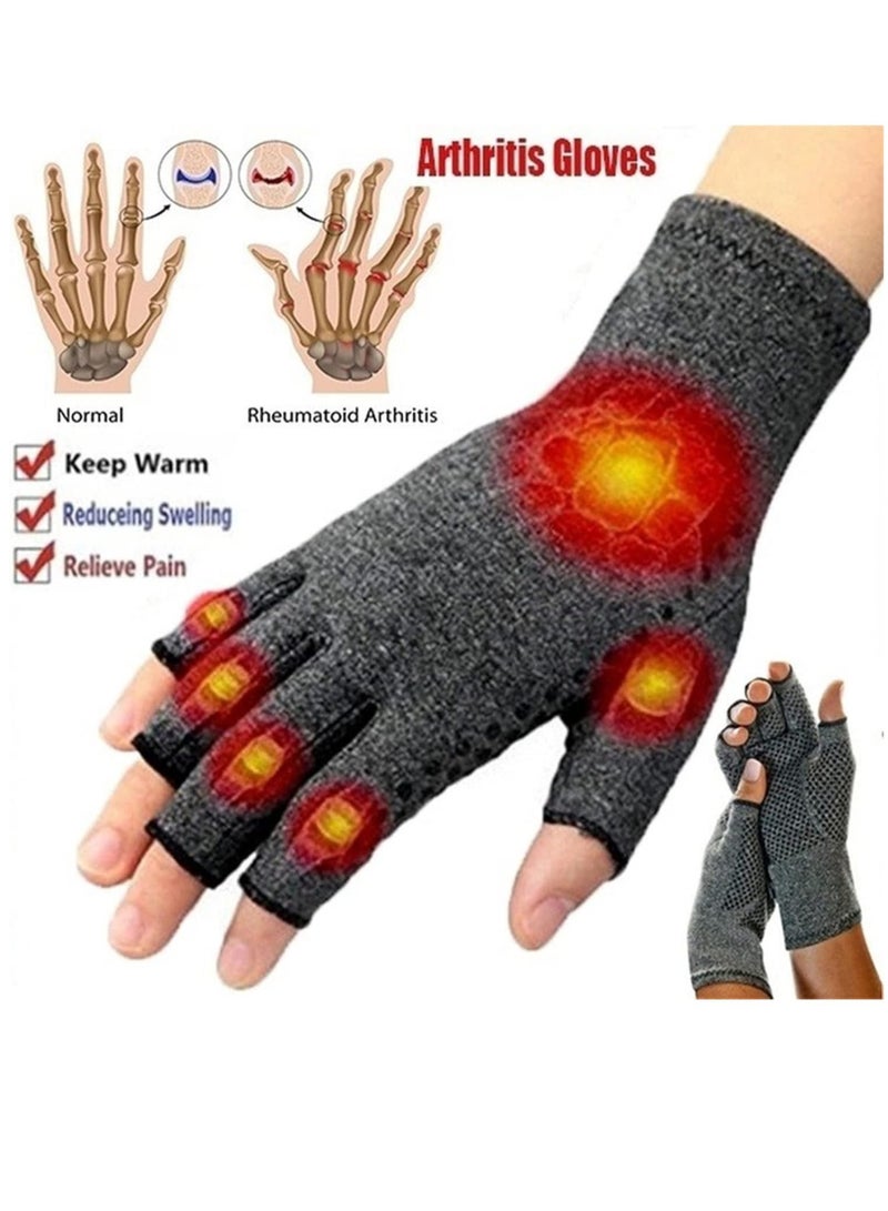 Anti-Arthritis Gloves,  Fingerless Gloves for Arthritis Providing Warmth and Compression To Help Increase Circulation Reducing Pain, Providing Support and Promoting Healing - Image 3