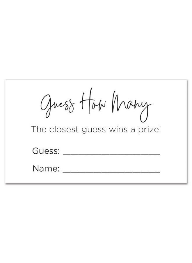 InvitationHouse - Guess How Many Game Cards 48 Cards (Minimalist) - Image 1