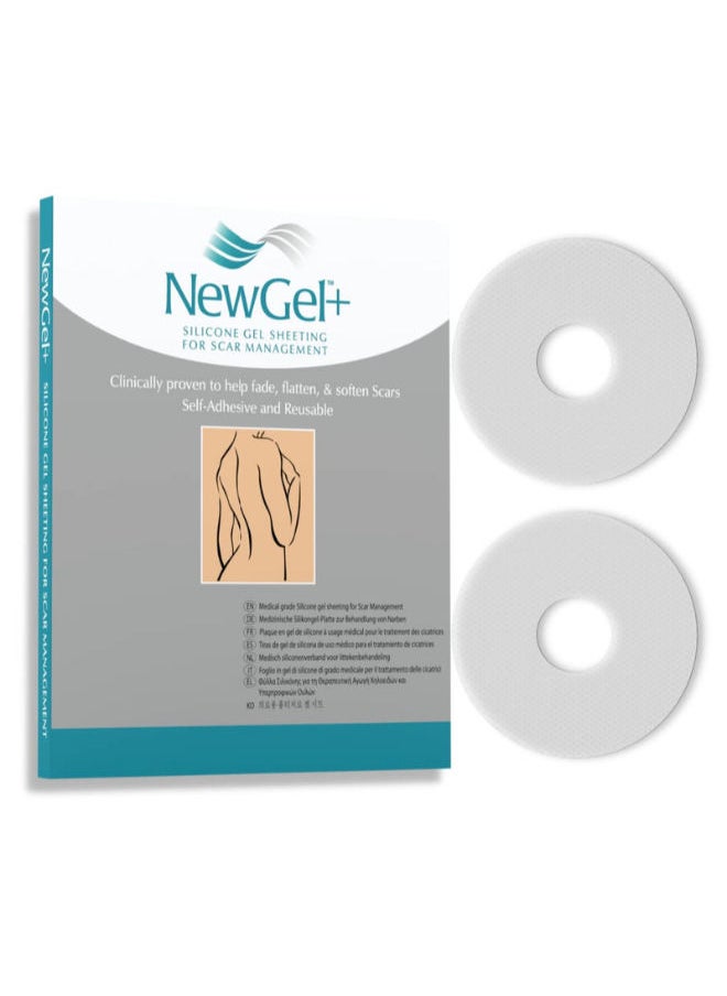 NewGel+ Advanced Silicone Areola Circle Sheets Clear for Breast Scar Treatment  - Image 2