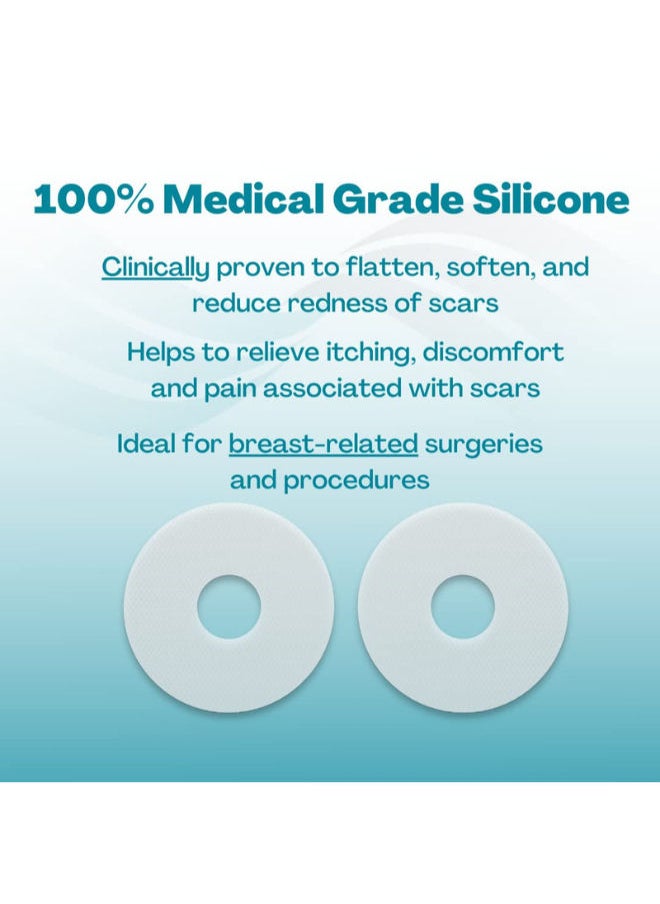 NewGel+ Advanced Silicone Areola Circle Sheets Clear for Breast Scar Treatment  - Image 3