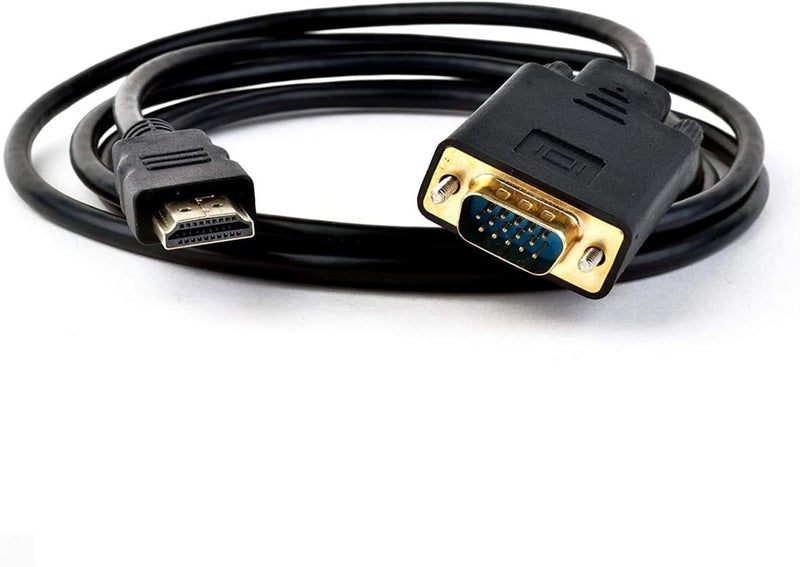 HDMI to VGA Cable, 1.8m Gold-Plated 1080P HDMI Male to VGA Male Adapter Cable - Image 1