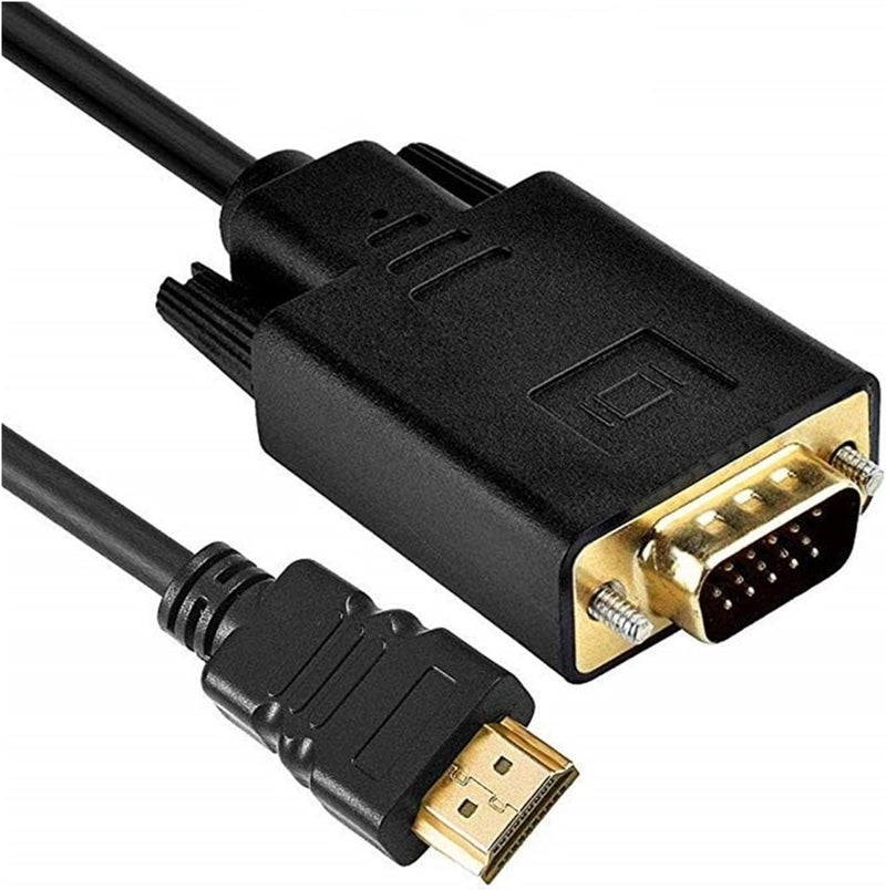 HDMI to VGA Cable, 1.8m Gold-Plated 1080P HDMI Male to VGA Male Adapter Cable - Image 3